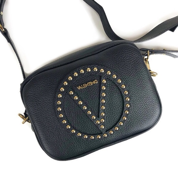 VALENTINO Black Mia Rock Studded Crossbody Bag - Picture 2 of 6